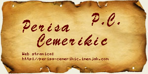 Periša Čemerikić vizit kartica